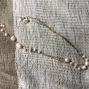 Chico’s faux pearl drop necklace
